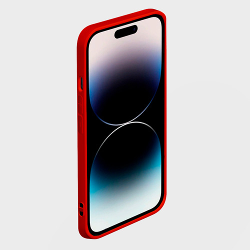 Чехол для iPhone 14 Pro с принтом Бмв - цвета м серии, вид сбоку #3