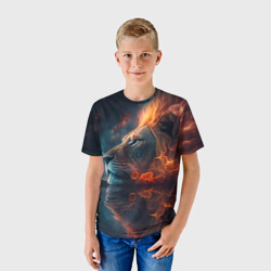 Детская футболка 3D Звездный лев нейросеть - фото 2