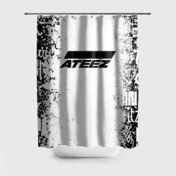 Штора 3D для ванной Ateez black and white