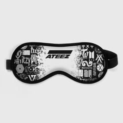Маска для сна 3D Ateez black and white