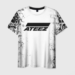 Мужская футболка 3D Ateez black and white