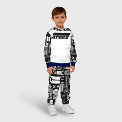 Детский костюм с толстовкой 3D Ateez black and white - фото 2