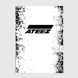 Постер Ateez black and white