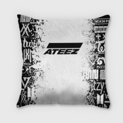 Подушка 3D Ateez black and white