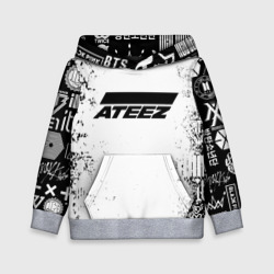 Детская толстовка 3D Ateez black and white