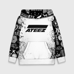 Детская толстовка 3D Ateez black and white