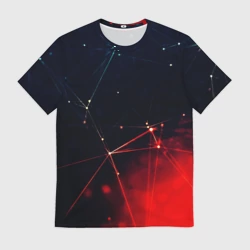 Мужская футболка 3D Midjourney Нейронный космос