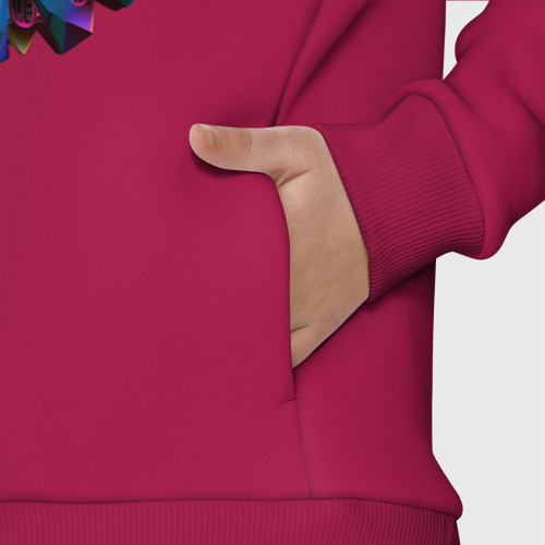 Детский костюм хлопок Oversize Цветные шестерёнки, цвет маджента - фото 8