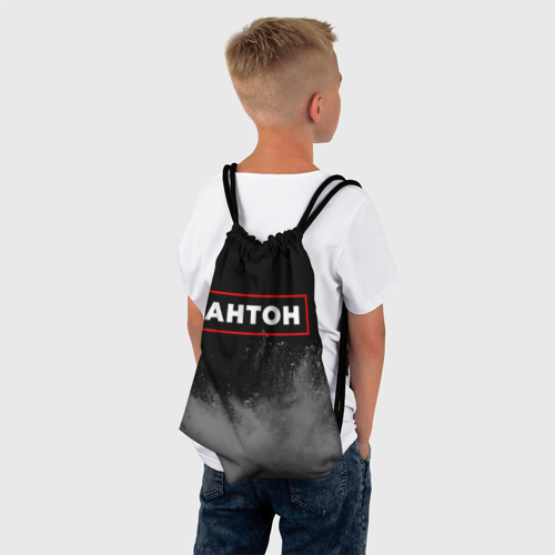 Рюкзак-мешок 3D Антон - в красной рамке на темном - фото 4