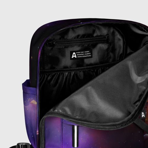 Женский рюкзак 3D с принтом Столкновение галактик, фото #5