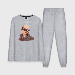 Мужская пижама с лонгсливом хлопок Ленин крутой