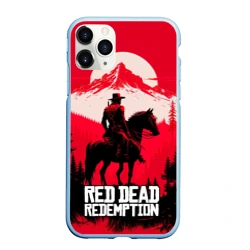 Чехол для iPhone 11 Pro Max матовый Red Dead Redemption, mountain
