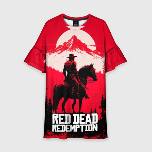 Детское платье 3D Red Dead Redemption, mountain, цвет 3D печать