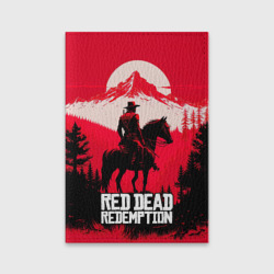 Обложка для паспорта матовая кожа Red Dead Redemption, mountain