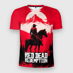 Мужская футболка 3D Slim Red Dead Redemption, mountain