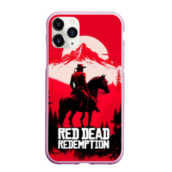 Чехол для iPhone 11 Pro Max матовый Red Dead Redemption, mountain