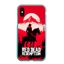 Чехол для iPhone XS Max матовый Red Dead Redemption, mountain