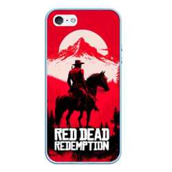 Чехол для iPhone 5/5S матовый Red Dead Redemption, mountain