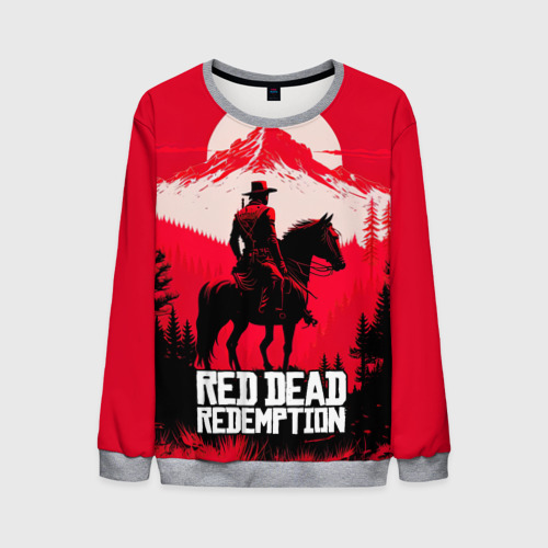 Мужской свитшот 3D с принтом Red Dead Redemption, mountain, вид спереди #2