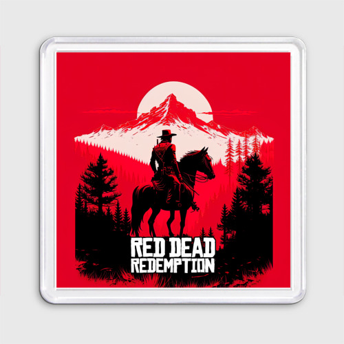 Магнит 55*55 Red Dead Redemption, mountain