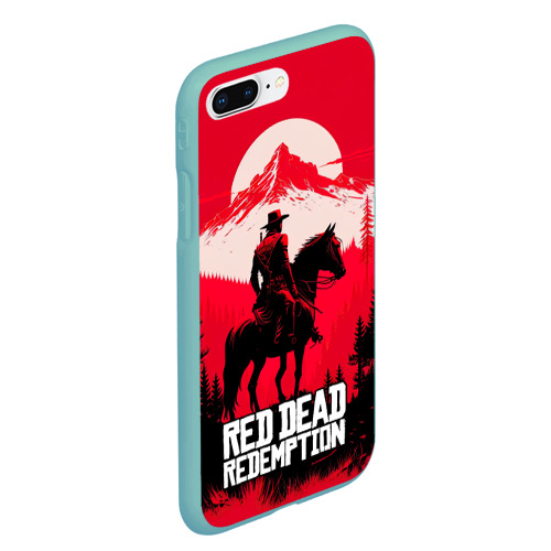 Чехол для iPhone 7Plus/8 Plus матовый Red Dead Redemption, mountain, цвет мятный - фото 3