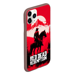 Чехол для iPhone 11 Pro Max матовый Red Dead Redemption, mountain - фото 2