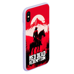 Чехол для iPhone XS Max матовый Red Dead Redemption, mountain - фото 2