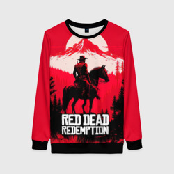 Женский свитшот 3D Red Dead Redemption, mountain