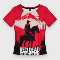 Женская футболка 3D Slim Red Dead Redemption, mountain