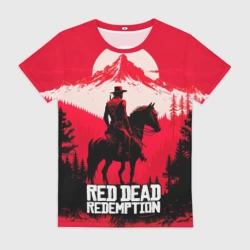 Женская футболка 3D Red Dead Redemption, mountain