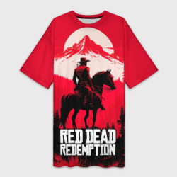 Платье-футболка 3D Red Dead Redemption, mountain