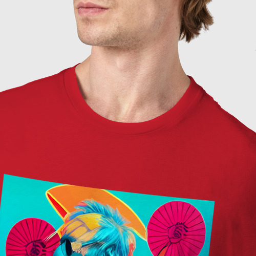 Мужская футболка хлопок с принтом Энди Уорхол - фантазия - нейросеть, фото #4