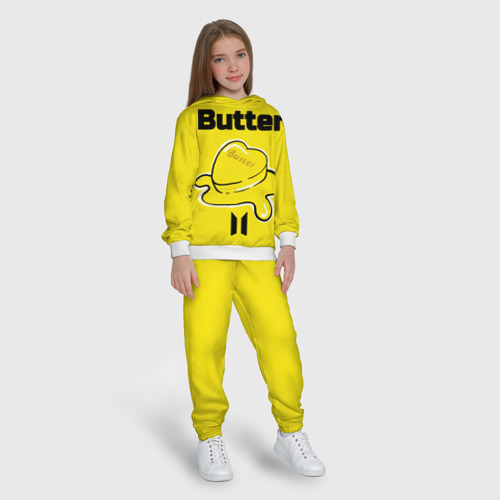 Детский костюм с толстовкой 3D BTS butter, цвет белый - фото 5