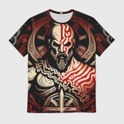 Мужская футболка 3D Кратос кельтский