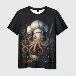 Мужская футболка 3D Осьминог-повар