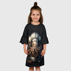 Детское платье 3D Осьминог-повар - фото 2