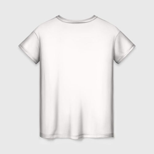 Женская футболка 3D с принтом Мишки с сердечками, вид сзади #1