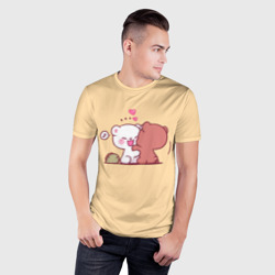 Мужская футболка 3D Slim Плюшевые медвежьи объятия - фото 2