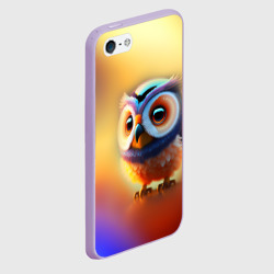 Чехол для iPhone 5/5S матовый Яркая совушка - фото 2