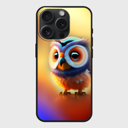 Чехол силиконовый для Apple iPhone 15 Pro матовый Яркая совушка