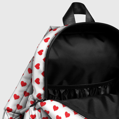 Детский рюкзак 3D с принтом Сердечки - паттерн, фото #4