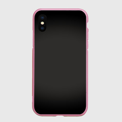 Чехол для iPhone XS Max матовый Черная виньетка для черного