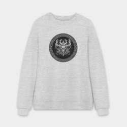 Мужской свитшот oversize без начеса хлопок Дух дракона