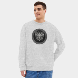 Мужской свитшот oversize без начеса хлопок Дух дракона - фото 2