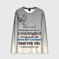 Мужской лонгслив 3D Mockingbird