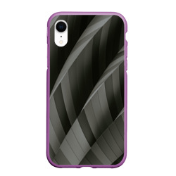 Абстрактные серые острые металлические листы – Чехол для iPhone XR матовый с принтом купить