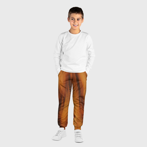 Детские брюки 3D Песочно-деревянная текстура, цвет 3D печать - фото 4