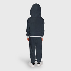 Костюм с принтом Северный флот винтаж для ребенка, вид на модели сзади №2. Цвет основы: белый