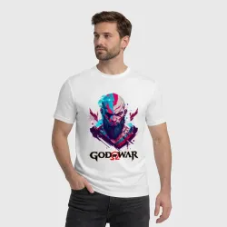 Мужская футболка хлопок God of War, Kratos - фото 2