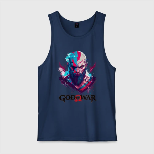 Мужская майка хлопок God of War, Kratos